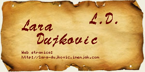 Lara Dujković vizit kartica